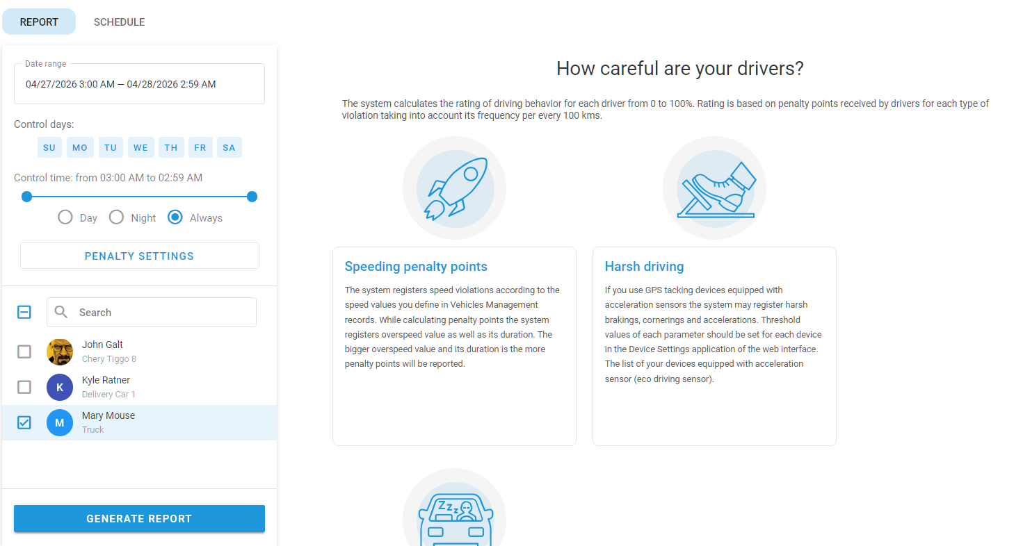 Eco Driving page